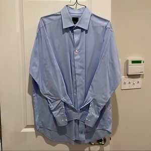 David Donahue regular fit cotton dress shirt